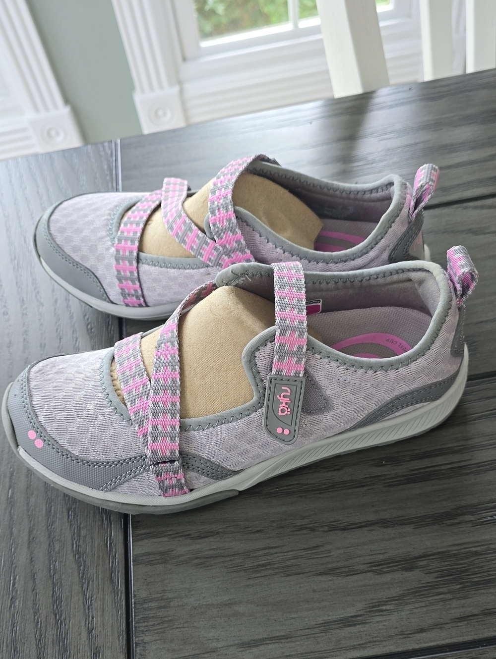 New Without Box Ryka Womens Gray and Pink Mary Jane Sneaker